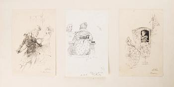 Carl Larsson, "Pennteckningar till Anna Maria Lennergrens samlade skaldeförsök" (Drawings for Anna Maria Lenngrens collected poems).