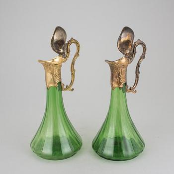 KARAFFER, ett par, Art Nouveau, Frankrike. 1900-talets början.