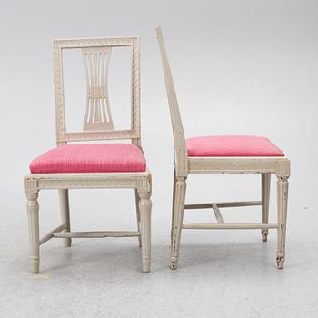 Stolar, 5 st, omkring år 1800, Sengustavianska.