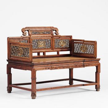 Dagbädd, hardwood. Qingdynastin, 1800-tal.