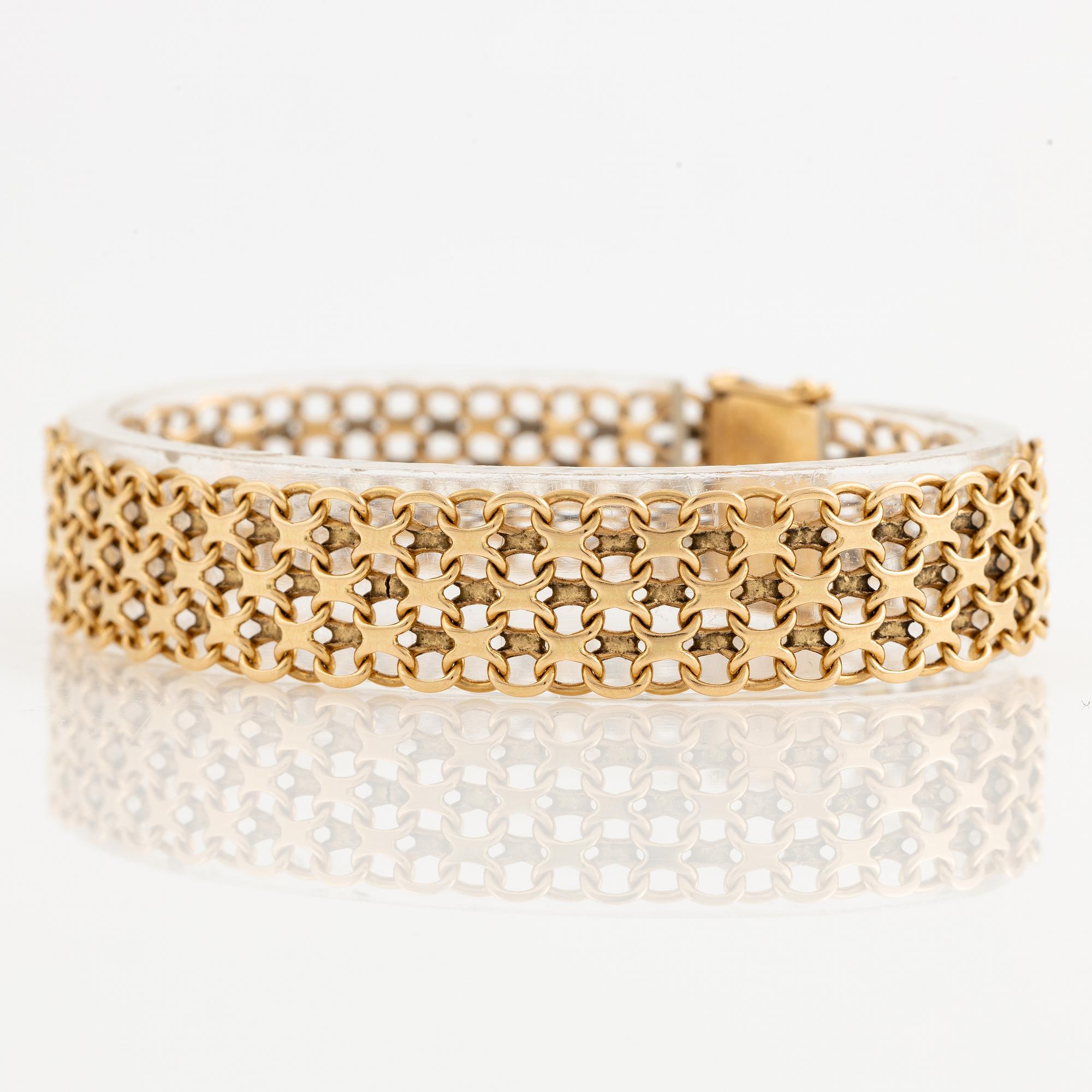 Arm bracelet, 18K gold, x-link.