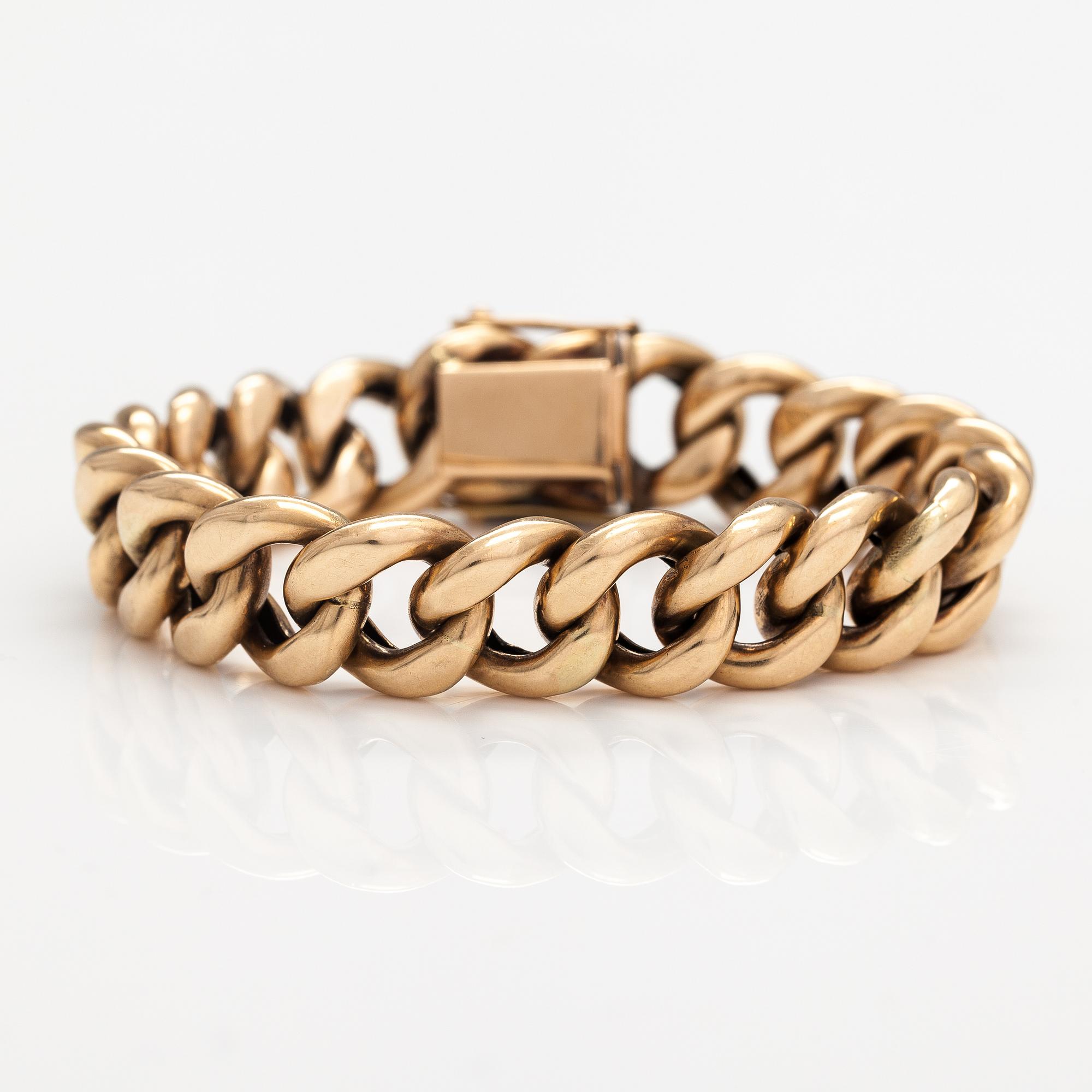 A 14K gold bracelet. Ky Kari Rosti, Helsinki 1991.