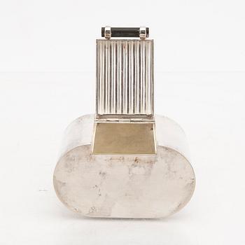 A Swedish 20th century  sterling silver box mark of Lars Håkansson Uppsala 1988, weight 196 grams book included.