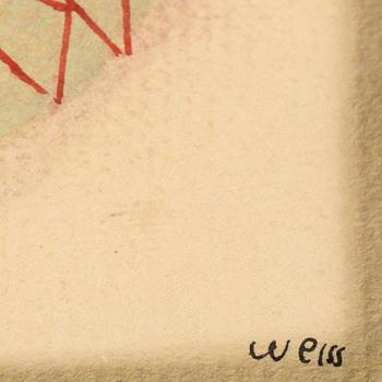 PETER WEISS, two gouache on paper, signed Weiss and signed and dated Weiss 47.