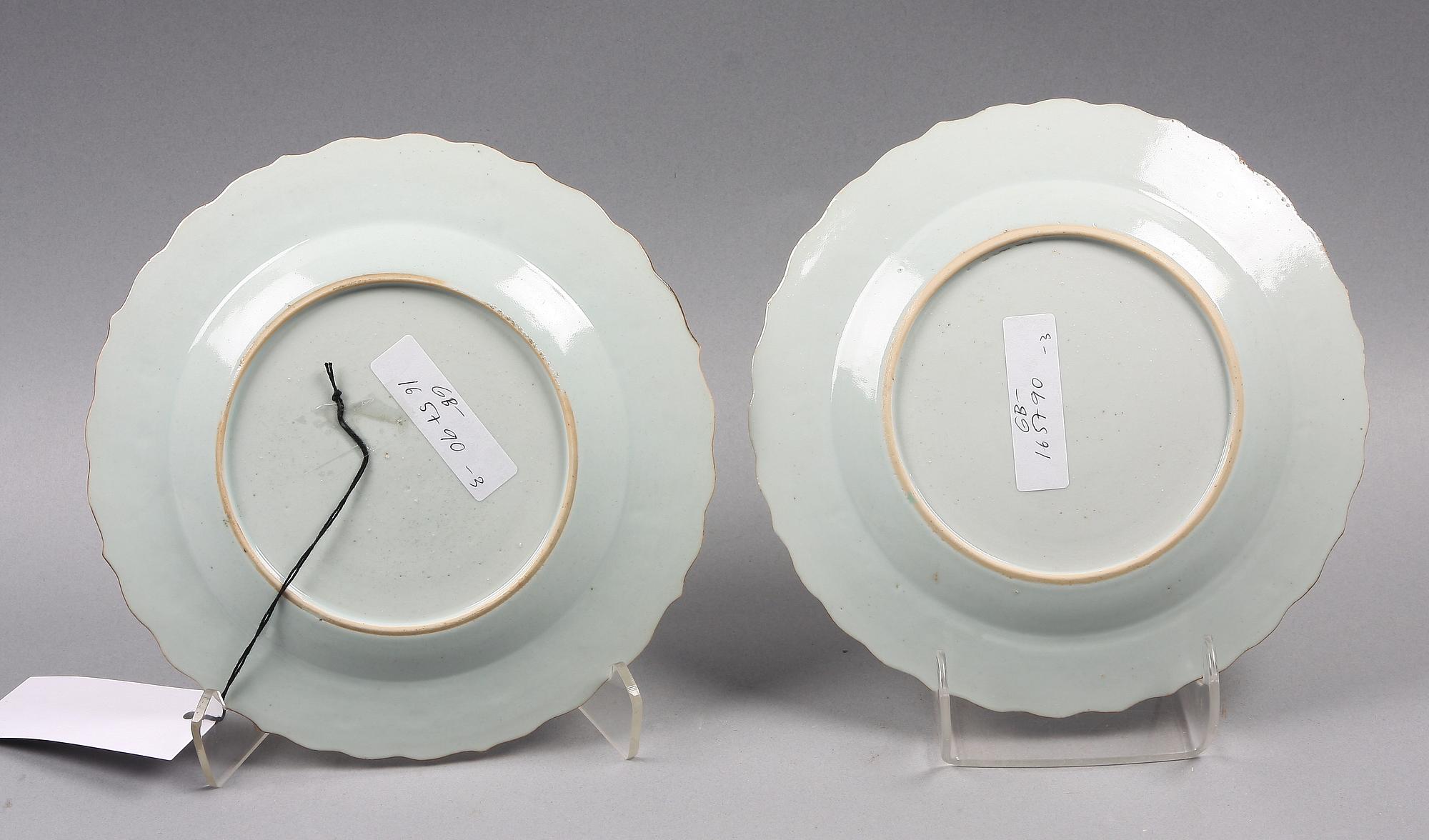 TALLRIKAR, 4 st, porslin, Kina, 1700-tal.