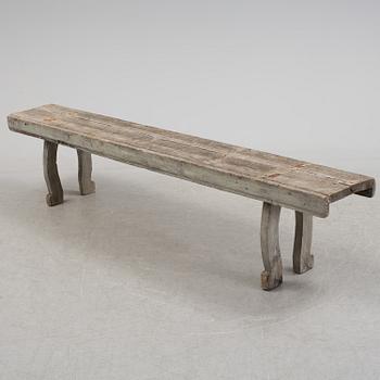 A Swedish 19th century Folk Art bench from Hälsingland.