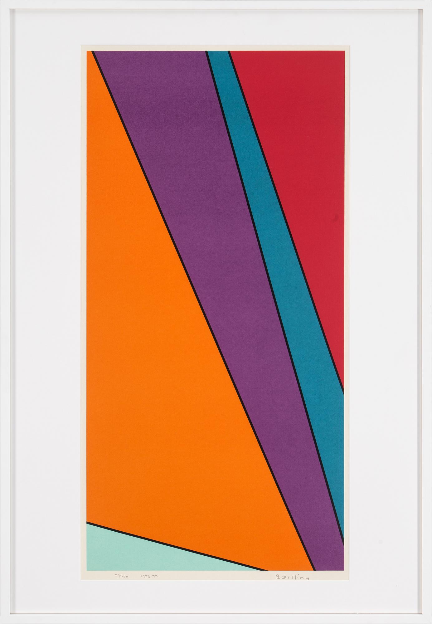 OLLE BAERTLING, serigraphy, signed Baertling, dated 73-77 and numbered 79/100.