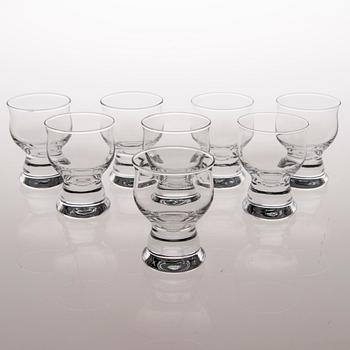 INKERI TOIKKA, A set of 22 drinking glasses from the 'Viapori' series, Nuutajärvi.