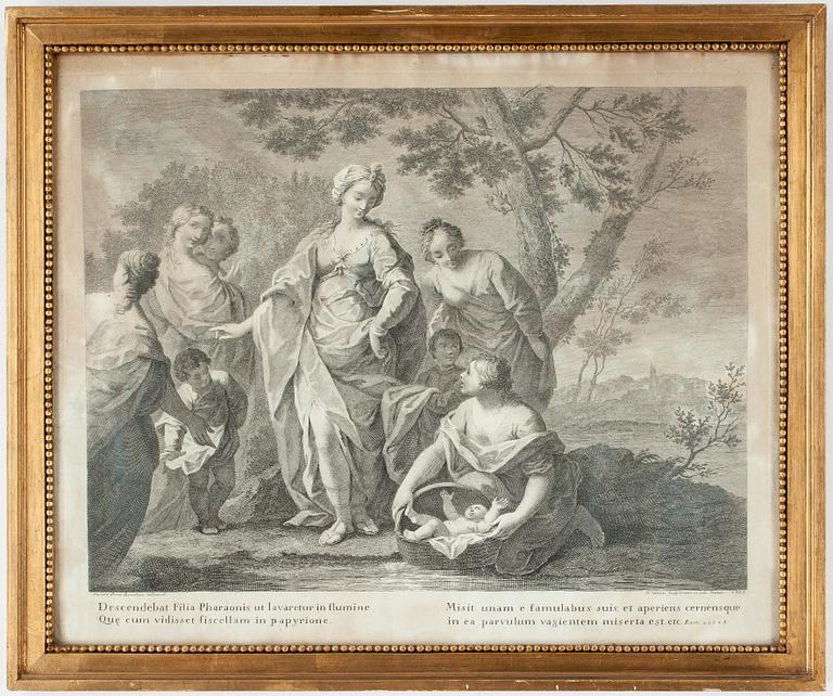 GRAVYRER, 4 st, bland annat efter bland annat Francesco Bortolozzi och Nicolas Poussin, 17/1800-tal.
