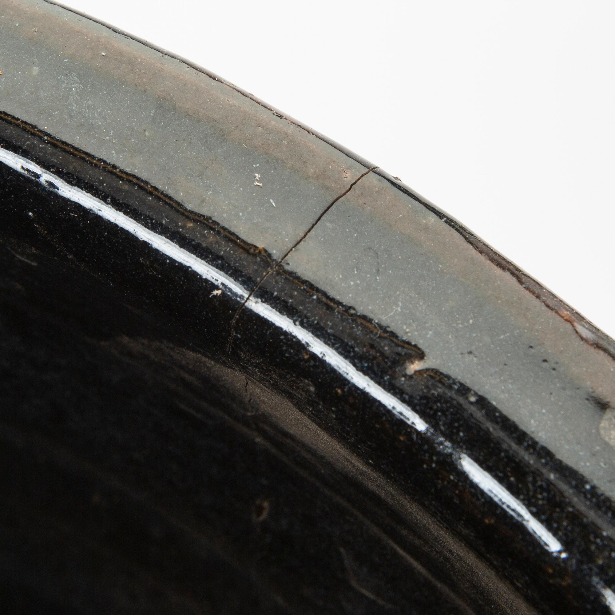 Signe Persson-Melin, ytterfoder/urna signerad Campos Filhos, Portugal delvis glaserat stengods.