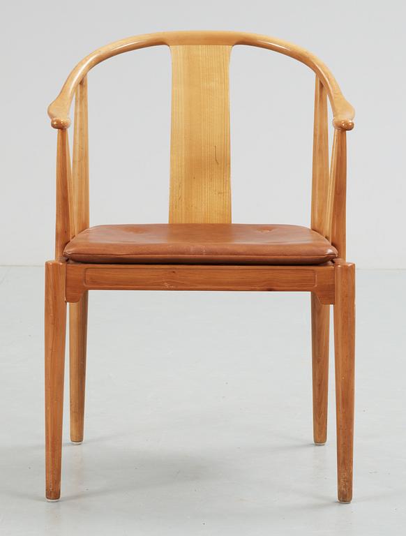 A Hans J Wegner cherrywood 'China' armchair, Fritz Hansen, Denmark 1966.