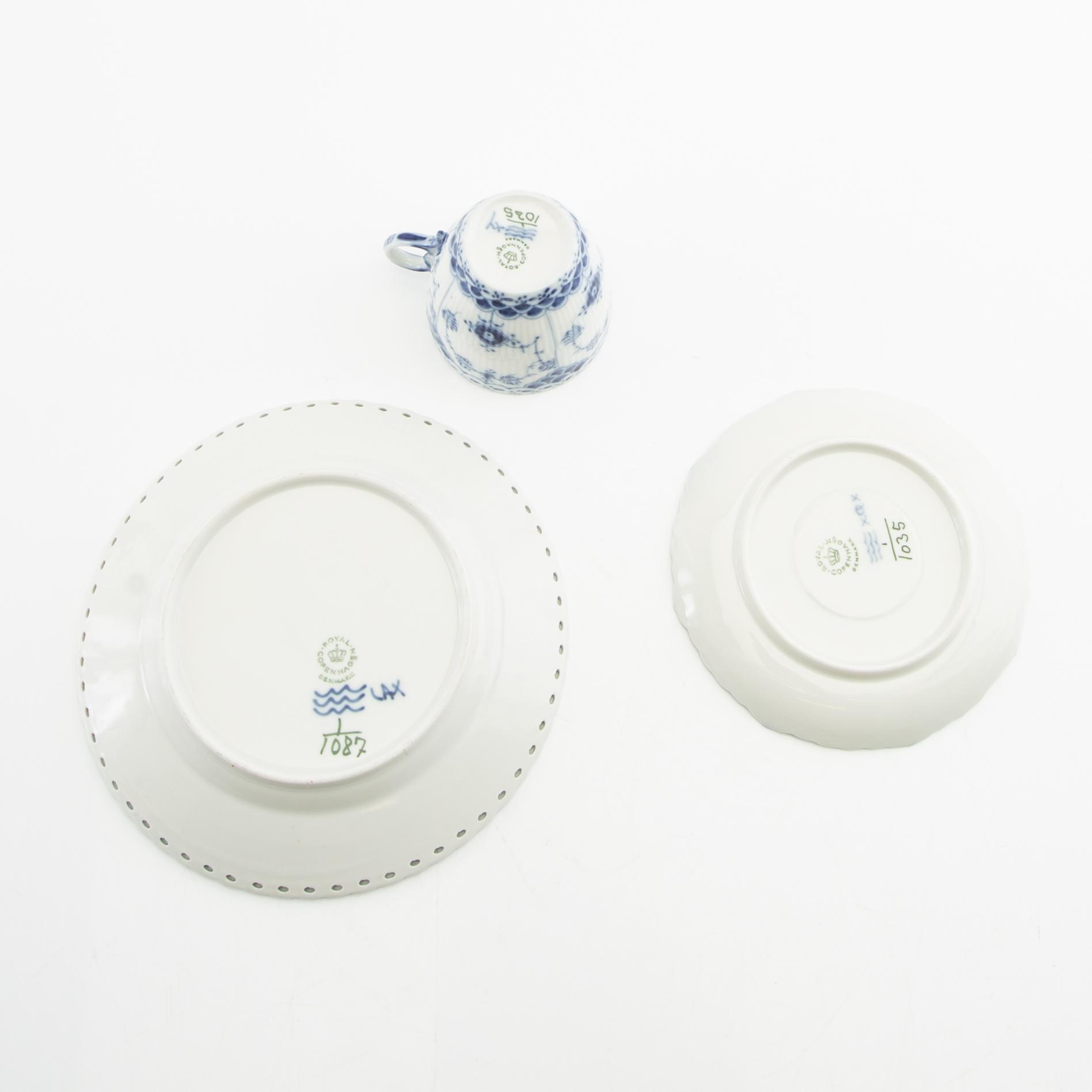 Servis 18 dlr "Musselmalet" Royal Copenhagen Danmark porslin.