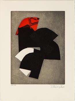 HANS RICHTER, etchings, aquatints in colours (7), signed HRichter and numbered 38/99 with pencil.