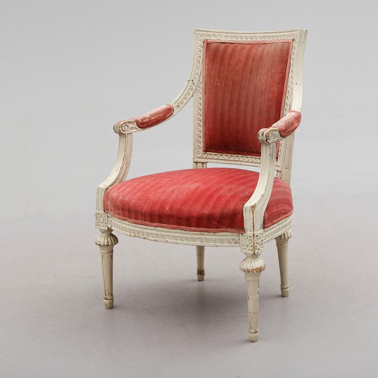 KARMSTOL, gustaviansk, 1700-talets andra hälft, Olof Ericsson (1754-1808), Stekered, Lindome.