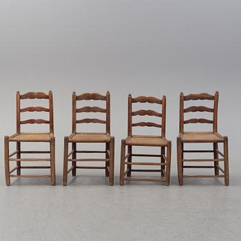 A set of four 18th/19th century chairs.