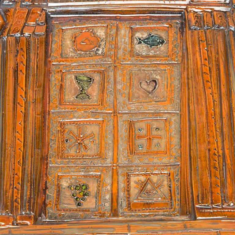 Rut Bryk, a stoneware wall relief signed a tergo BRYK.