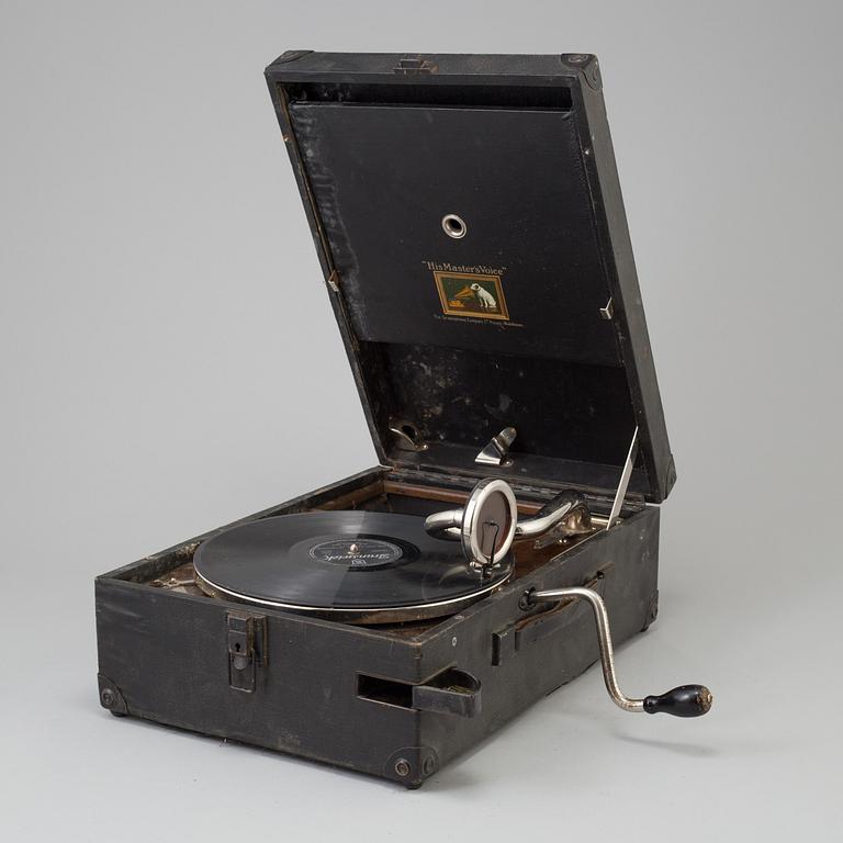 RESEGRAMMOFON, His Masters Voice, Tyskland, 1900-talets första hälft.