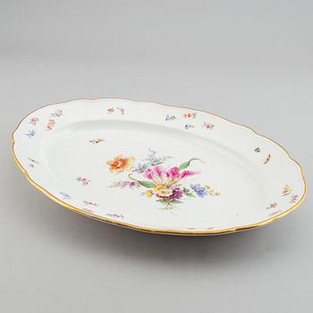 A large enamelled serving dish, Meissen, 19th century.