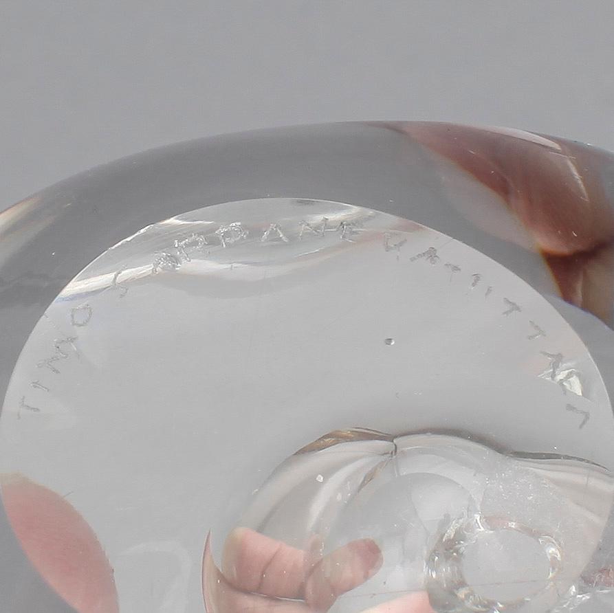GLASSKULPTUR, "Hjärta" (Sydän), Signerad Timo Sarpaneva, Iittala.