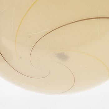 A glass ceiling lamp, probably Murano, Italy, second half of the 20th Century.