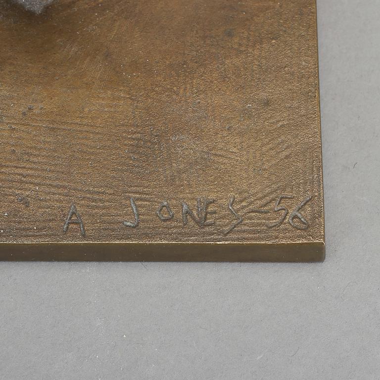 ARNE JONES, bronsskulptur, signerad A. Jones, daterad -56.