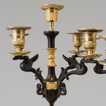 A PAIR OF CANDELABRA, empire-style, ca 1900.