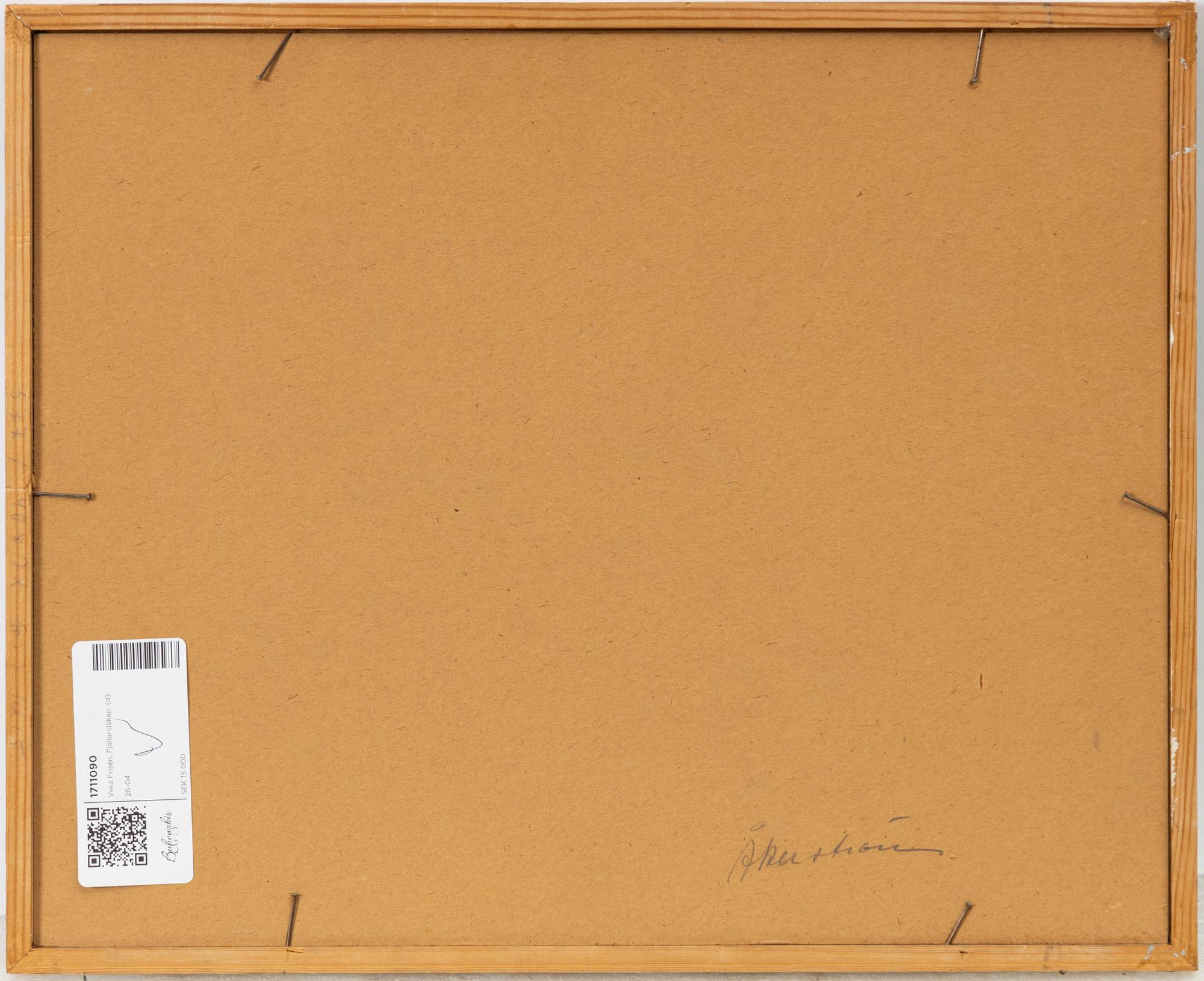 Vera Frisén, Mountain landscape.