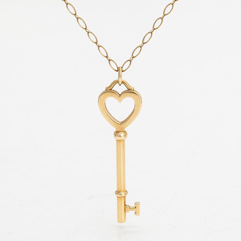 Tiffany & Co, halsband, "Heart Key", 18K guld.