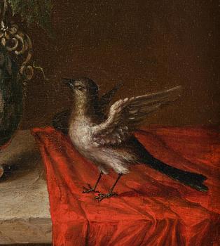 Johannes (Jan) Moninckx, Still Life with a Bird and a Pocket Watch.