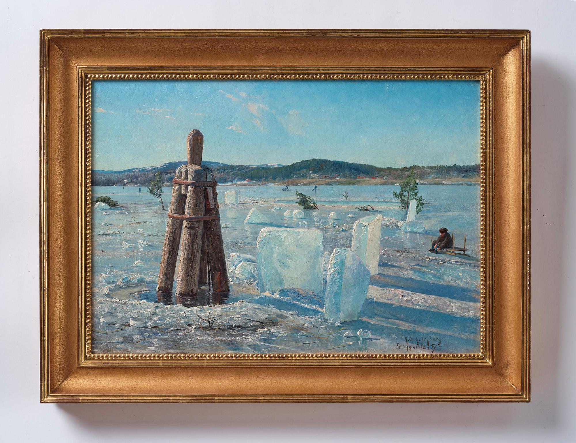 Anshelm Schultzberg, Winter day on the ice.