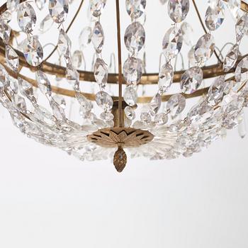 A late Gustavian circa 1800 five-light chandelier.