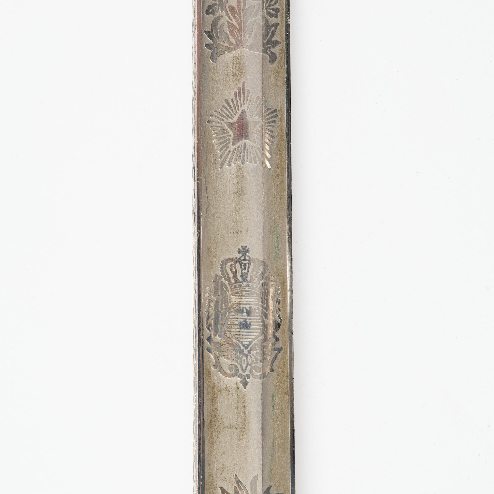 Sabel svensk, m/1915 för sjöofficer, med balja.