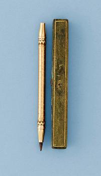 PENNA, guld 18k à deux couleur, oidentifierad mästarstämpel P F, Stockholm 1792.