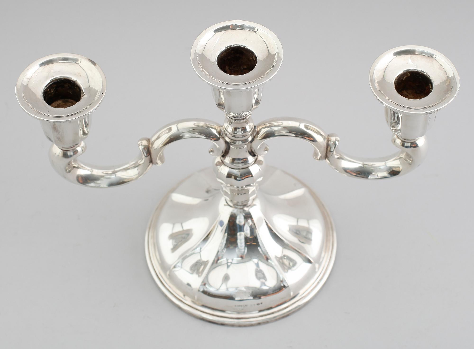 KANDELABER, silver, 1900-talets mitt.