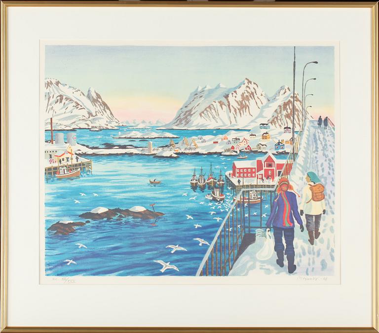 MONA HUSS WALLIN, färglitografi, signerad, numrerad HC XX/XXX och daterad -78.