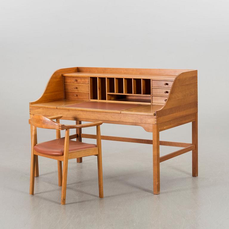 An Andreas Hansen desk and chair for Hadsten träindustri Denmark later part of the 20th century.