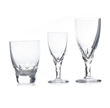 GLASSERVIS, 35 delar, "Carina", Ingeborg Lundin, Orrefors.