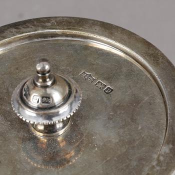 MARMELADSKÅL, glas och silver. M & Co, Sheffield, England 1907.