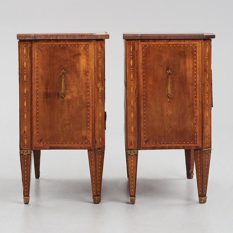 A pair of Gustavian commodes by N P Stenström.