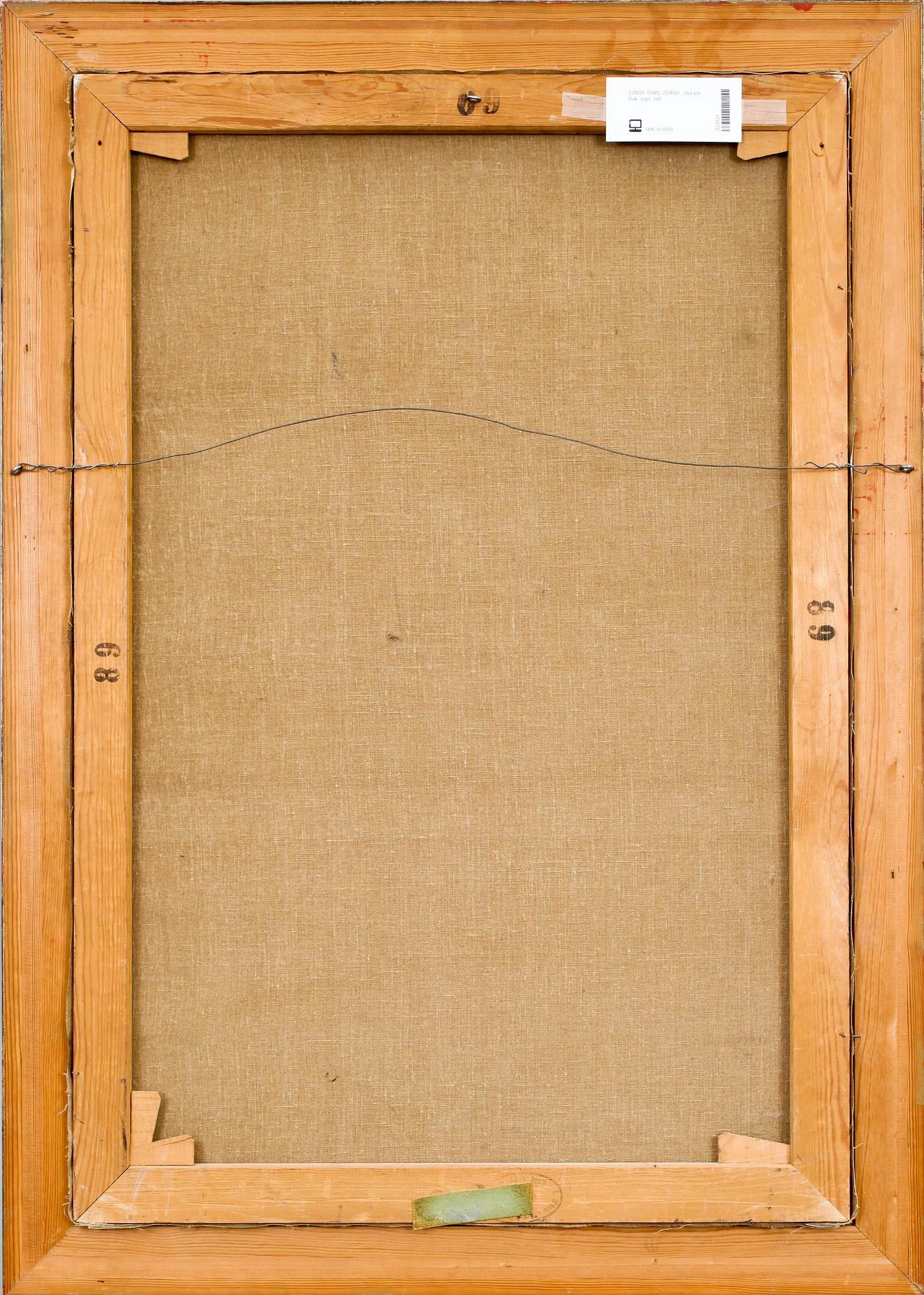 OWE ZERGE, olja på duk, sign.