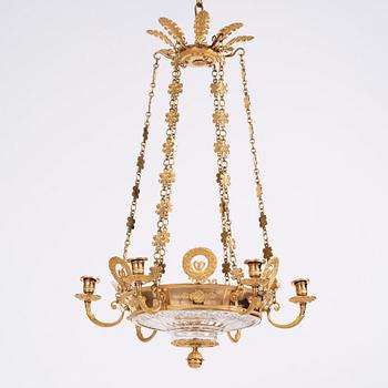 Ampel, för sex ljus,  i Alexandre Guérins art, 1800-talets början, Empire.