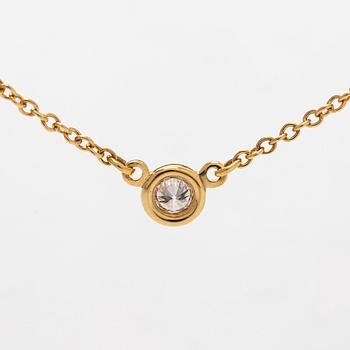 Tiffany & Co, Elsa Peretti, halsband, "Diamonds by the Yard", 18K guld med en briljantslipad diamant.