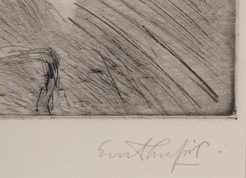 Evert Lundquist, "Vid fönstret (Genom porten)".