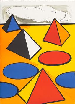 ALEXANDER CALDER, a signed and numbered colour lithograph.