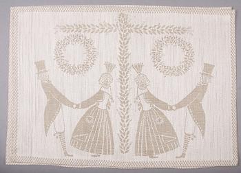 BORDSTABLETTER, textil 6 st bla design Astrid Sampe.