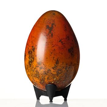 Hans Hedberg, a faience sculpture of an egg, Biot, France.