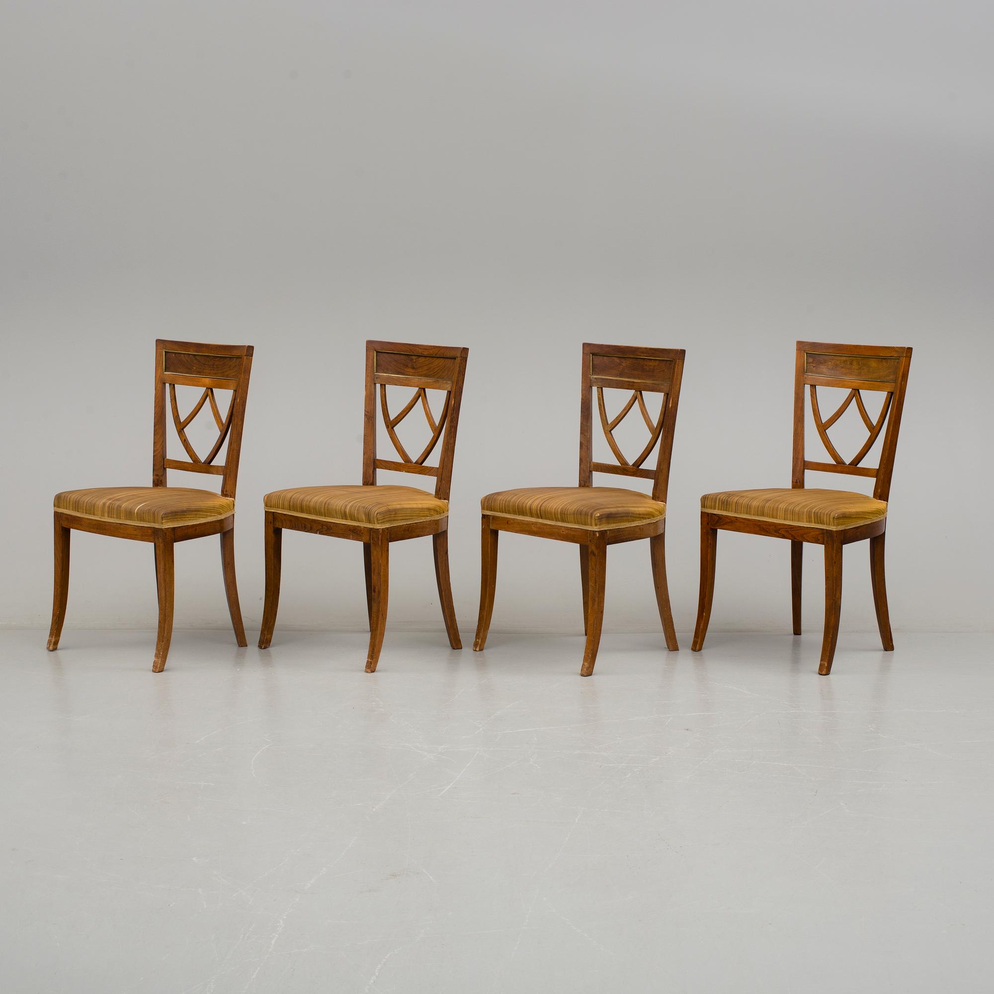 STOLAR, 4 stycken, engelsk stil, 1800-tal.