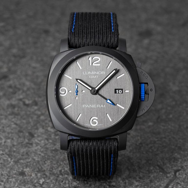 Panerai, Luminor GMT, “Bucherer Blue”, " "one of 288"", ca 2021.