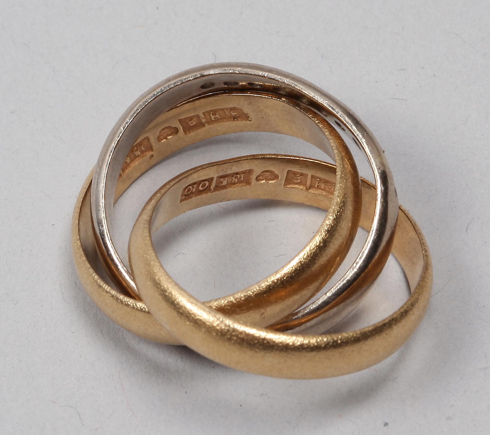 RING, 3 delar, 18K guld, briljanter, BEH, 1988.