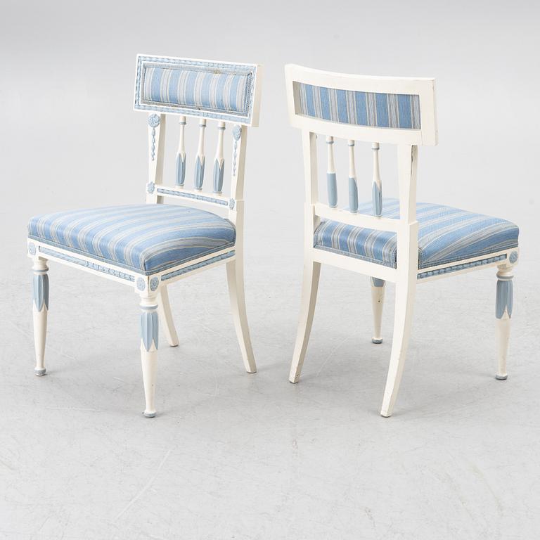 Stolar, 4 st, Gustaviansk stil, 1900-tal.